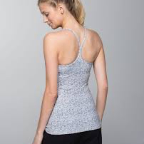 Lululemon Power Y Tank Petite Fleur Silver Spoon 4 - Picture 4 of 6